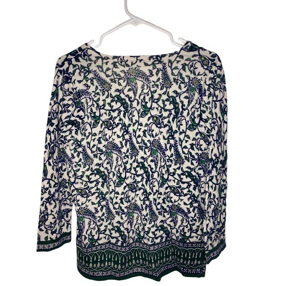 Gerard Darel Paisley V-Neck Sweater Size Small - Picture 4 of 8